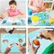 Silicone Craft Mat 20X16 Inch Large Silicone Art mat with Detachable Cup Painting Mat with 10 Painting Brushes Silicone Drawing Mat Sheets for Kids Adult DIY Accessories (Blue)
